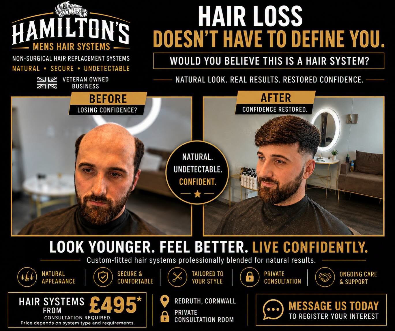 Hamilton's Men's Hair Systems — non-surgical hair replacement for men