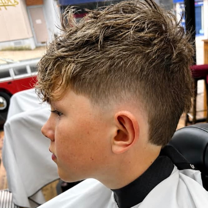 Child's textured crop haircut