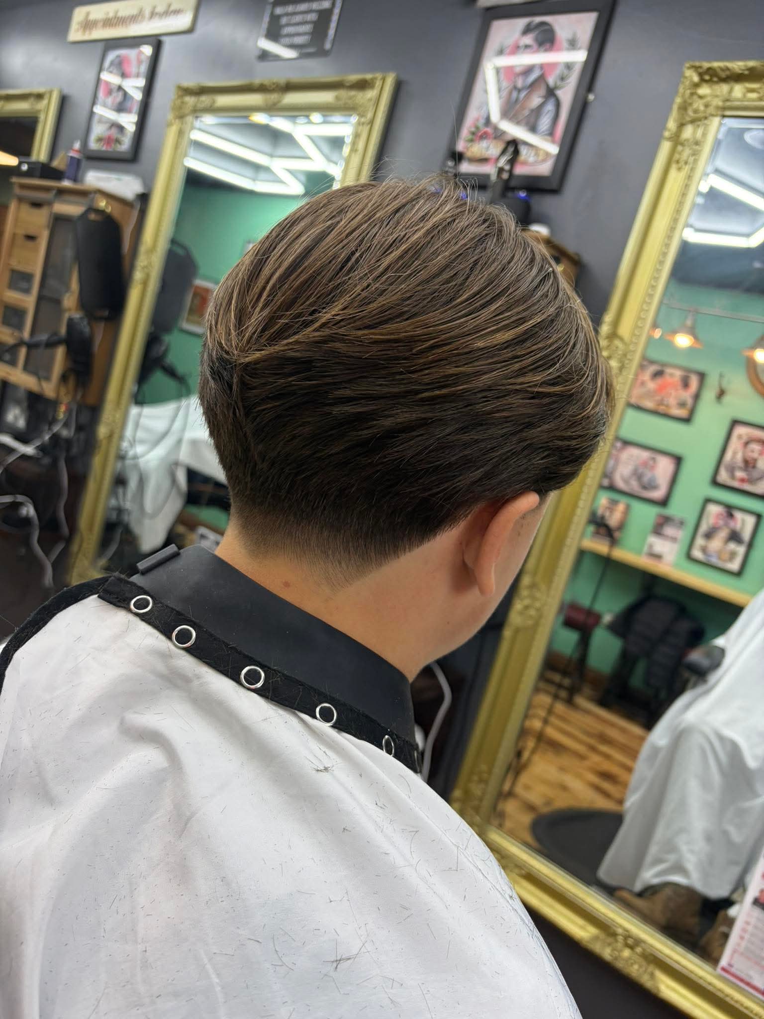 Longer men's haircut blow-dried and finished