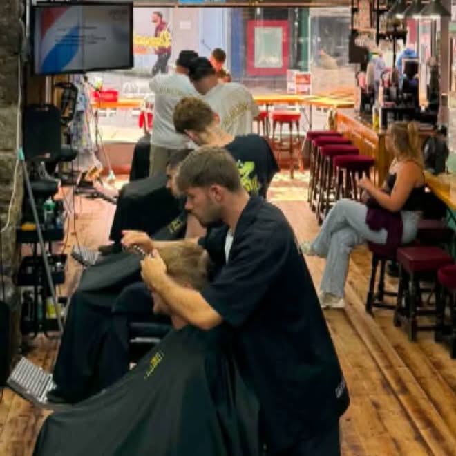 A busy day inside the present-day Hamilton's at 24 Fore Street