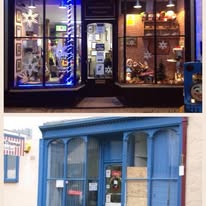 Before-and-after archive views of the original Hamilton's shop at Cross Street