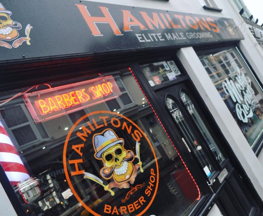 The Hamilton's top shop frontage at 51 Fore Street, Redruth, in January 2018